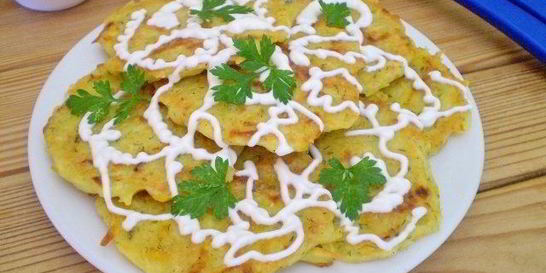 Оладьи из тыквы с картофелем