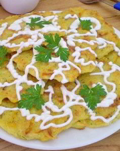 Оладьи из тыквы с картофелем