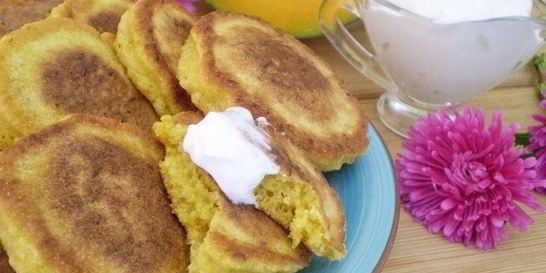 Оладьи из тыквы с манкой