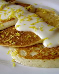 Оладьи на кефире с лимонным кремом