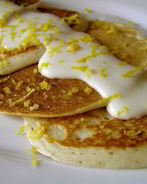 Оладьи на кефире с лимонным кремом