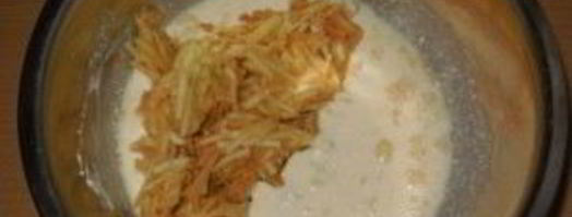 оладьи на воде с яблоками. Шаг 6