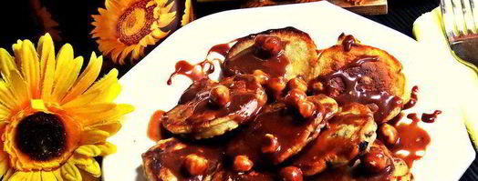 оладьи с черникой и шоколадом. Шаг 12