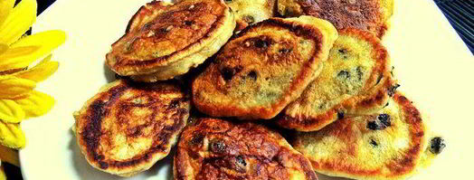 оладьи с черникой и шоколадом. Шаг 10