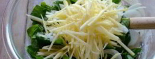 оладьи с картофелем и шпинатом. Шаг 3