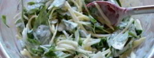 оладьи с картофелем и шпинатом. Шаг 4