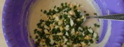 оладьи с луком и яйцом на кефире. Шаг 2