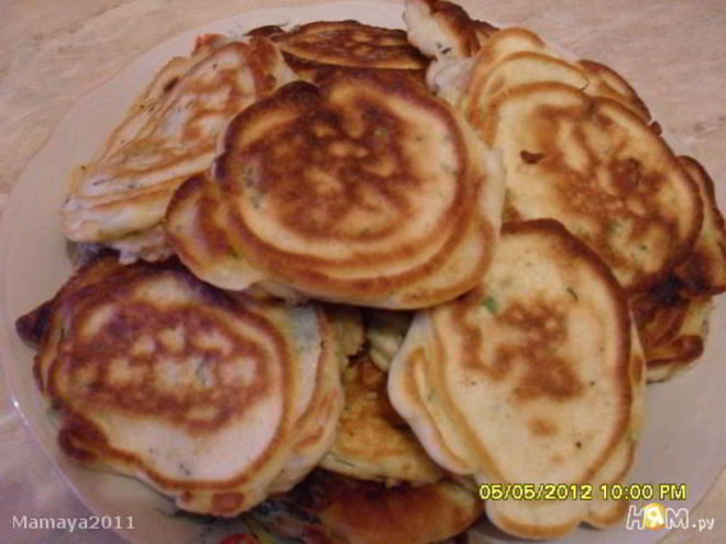 Рецепт оладий с рыбой