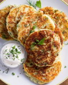 Оладьи с сыром и чесноком в духовке