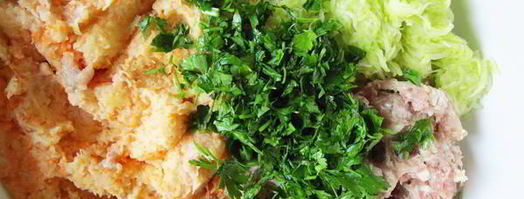 овощные оладьи с мясом. Шаг 3