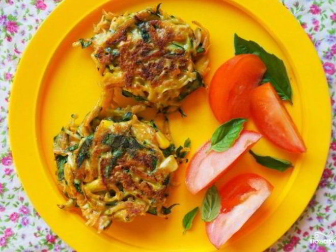 Рецепт овощных оладий