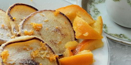 Постные оладьи на апельсиновом соке