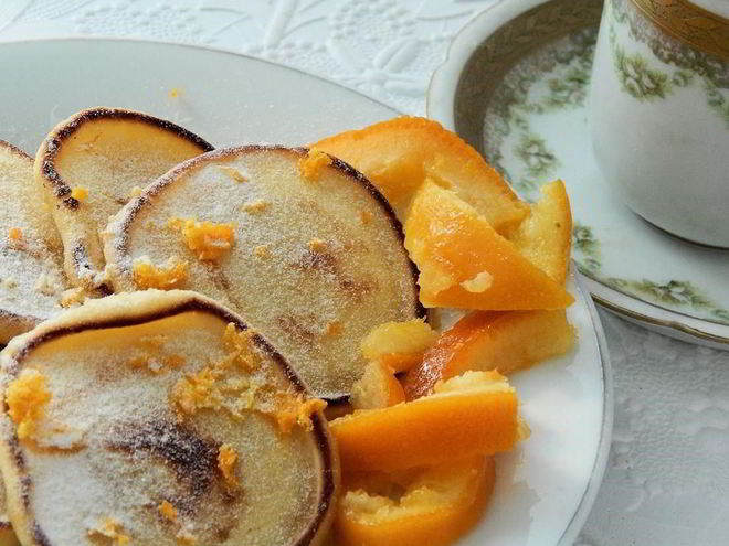 Рецепт постных оладий на апельсиновом соке