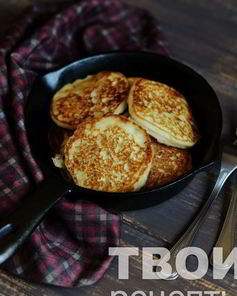 Постные яблочные оладьи