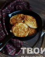 Постные яблочные оладьи