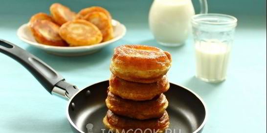 Пышные оладьи на воде без дрожжей