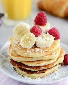 Творожные оладьи с бананом