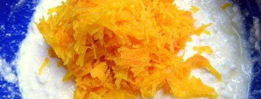 тыквенные оладьи на твороге. Шаг 4