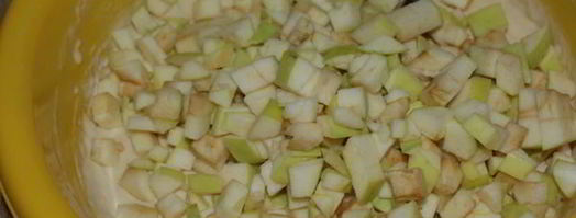 яблочные дрожжевые оладьи. Шаг 3