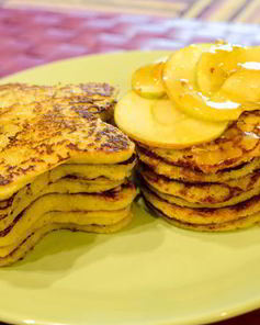 Яблочные оладьи с кабачком