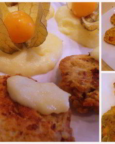 Яблочные оладьи с лимонным соусом