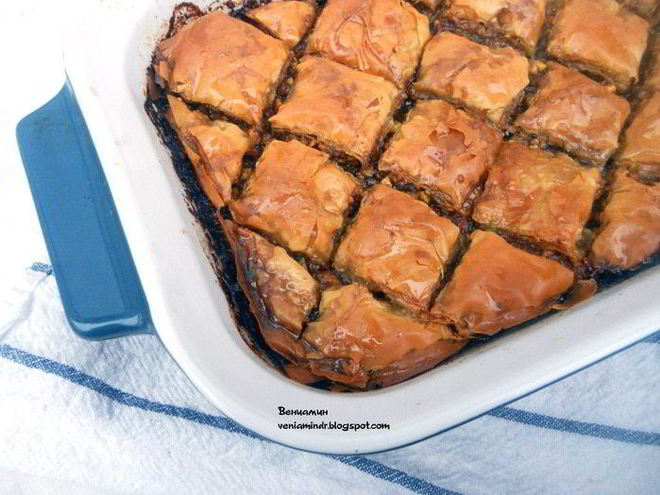 Рецепт пахлавы с фисташками и апельсиновой водой