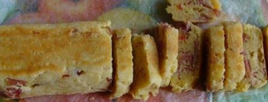 бискотти с пармезаном, ветчиной и перцем чили. Шаг 6