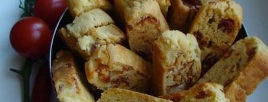 бискотти с пармезаном, ветчиной и перцем чили. Шаг 7