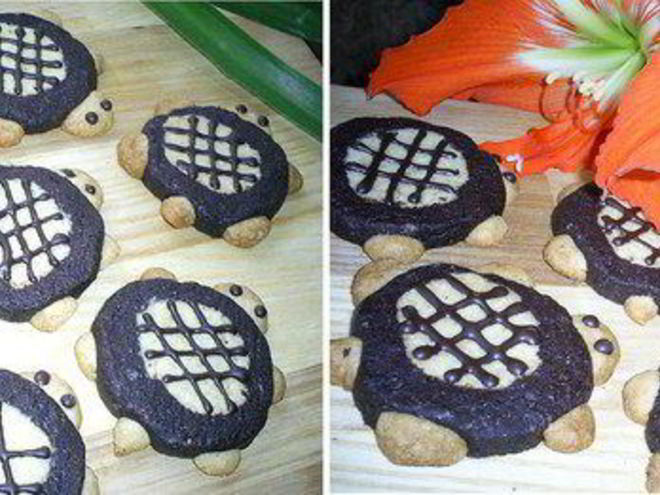 Рецепт хрустящего рассыпчатого песочного печенья черепашки