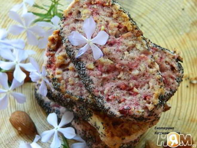 Рецепт малинового печенья с маком