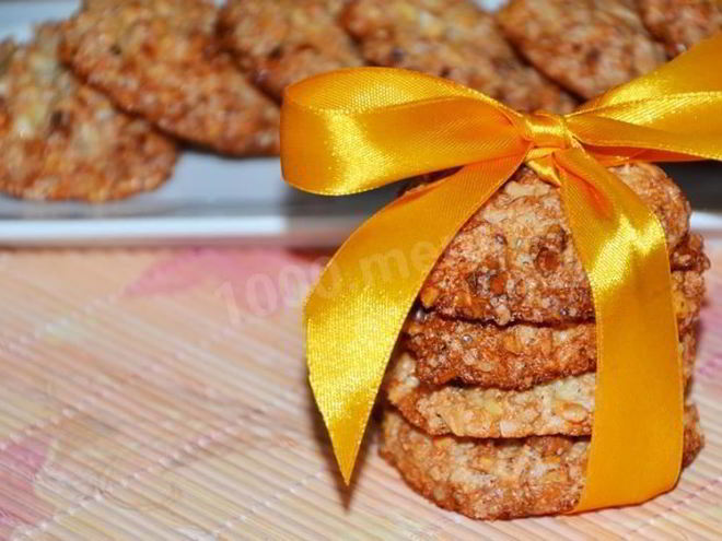 Рецепт орехового печенья без муки