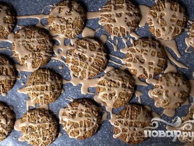 Рецепт овсяного печенья с глазурью