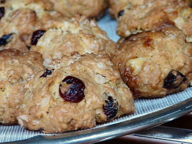 Рецепт овсяного печенья с клюквой и белым шоколадом