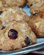 Овсяное печенье с клюквой и белым шоколадом