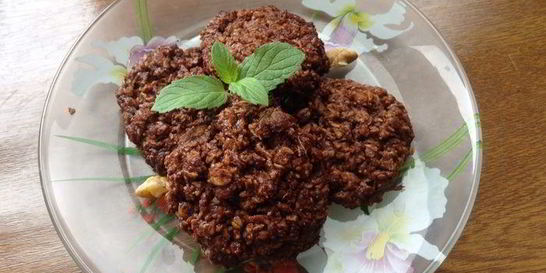 Овсяное шоколадно-ореховое печенье