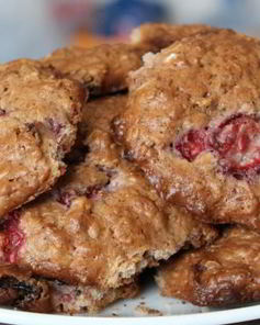 Овсяные печенья с клубникой