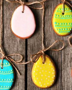 Пасхальное имбирное печенье в форме яиц