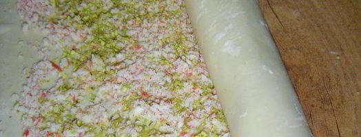 печенье к пиву с фисташками и крабовыми палочками. Шаг 7