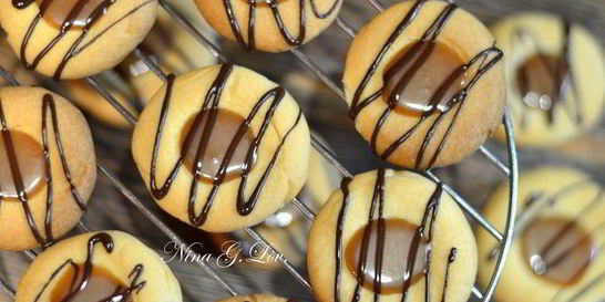 Песочное печенье с карамелью