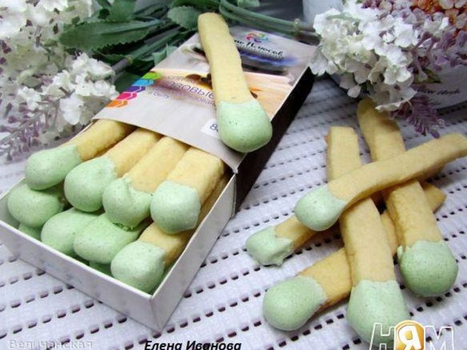 Рецепт песочного печенья спички