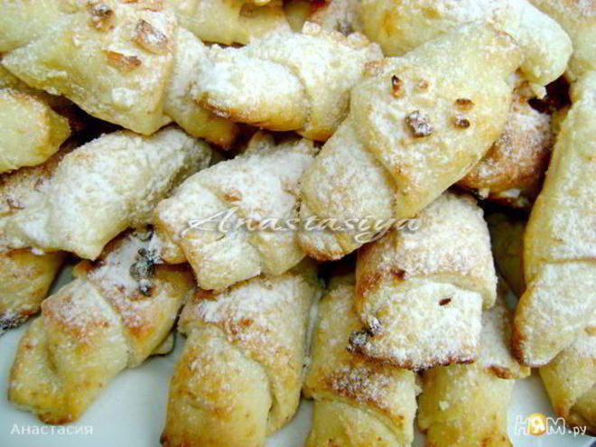 Рецепт рогаликов ананасовых дольки