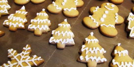 Рождественское печенье с глазурью