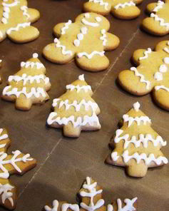 Рождественское печенье с глазурью
