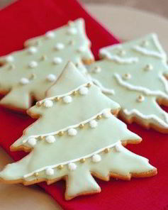 Рождественское ванильное печенье в сахарной глазури