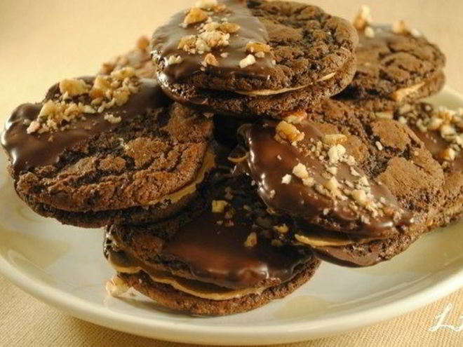 Рецепт шоколадного печенья-сэндвичей с арахисовым маслом
