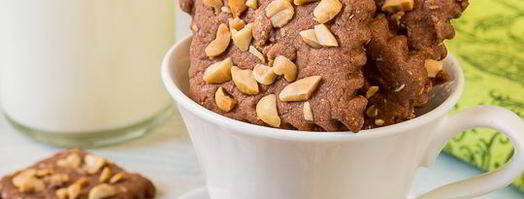 шоколадное песочное печенье с арахисом. Шаг 18