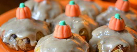 тыквенные печенья в карамельной глазури. Шаг 6