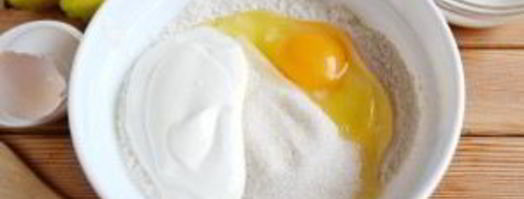 банановый пирог со сметанной заливкой. Шаг 2