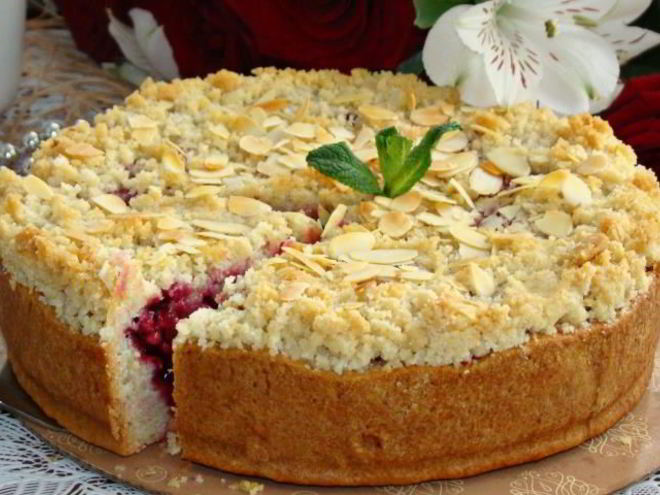 Рецепт брусничного пирога