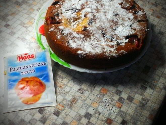 Рецепт быстрого пирога со сливами